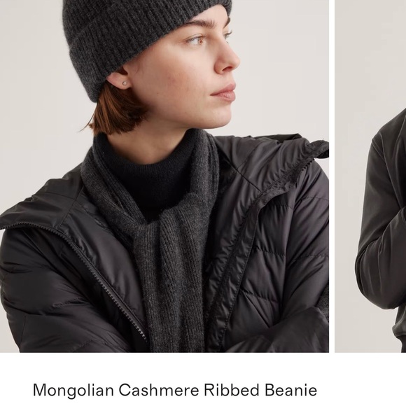 Quince Cashmere Ribbed Beanie - Picture 4 of 4